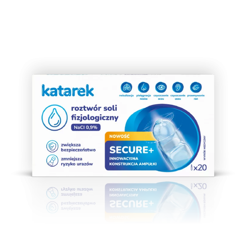 KATAREK Roztwór soli fizjologicznej Secure+ 20x5ml NaCI 0,9%