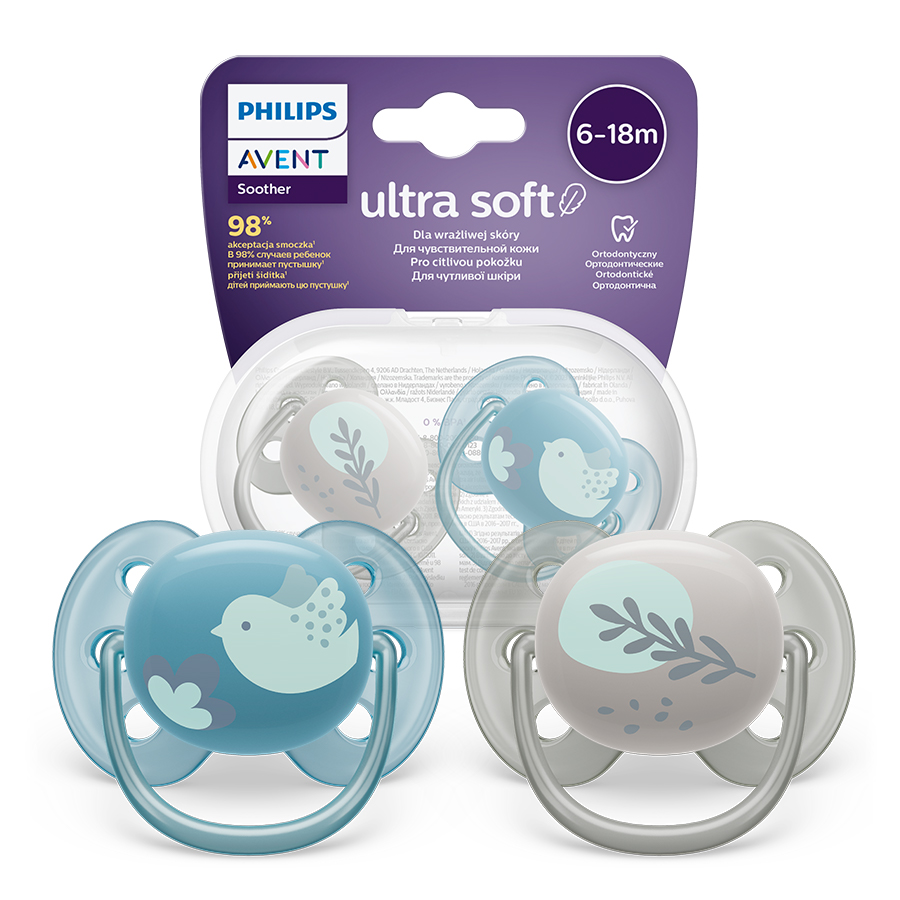 AVENT SCF091/15 Smoczek Ultra Soft 6-18m gałązka/ptaszek