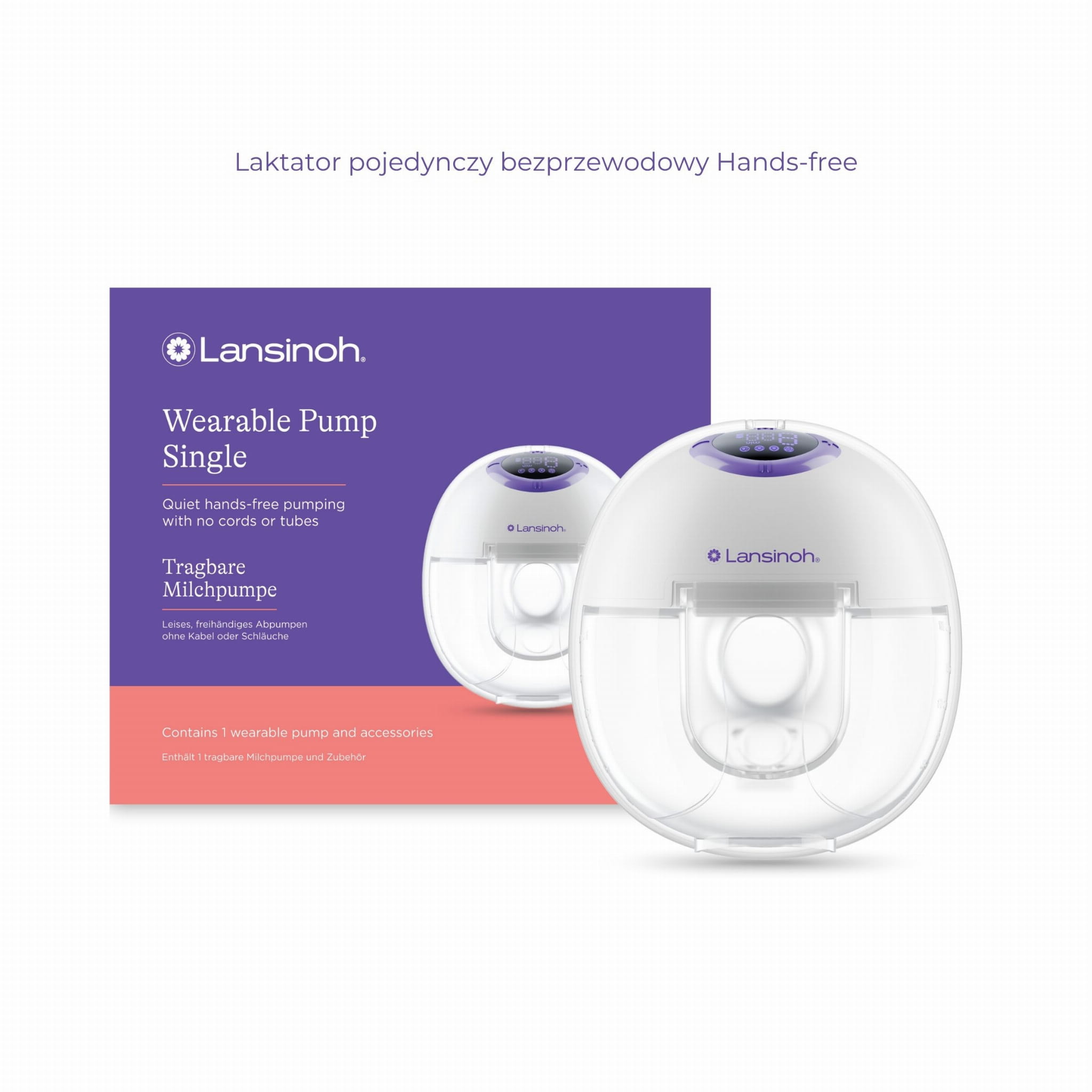 LANSINOH Laktator pojedynczy bezprzewodowy Hands-free