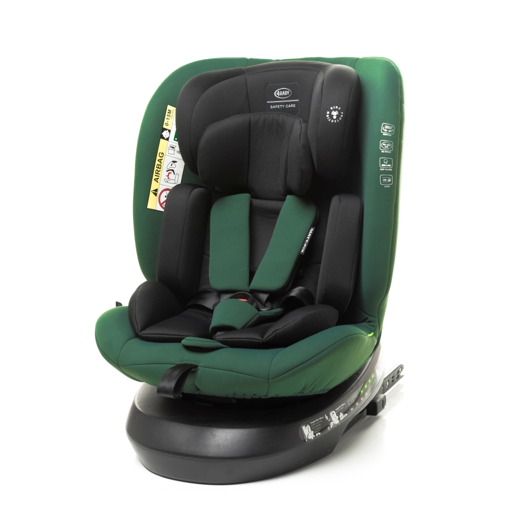 4 BABY Fotelik MATT-FIX 40-150cm DARK GREEN I-SIZE