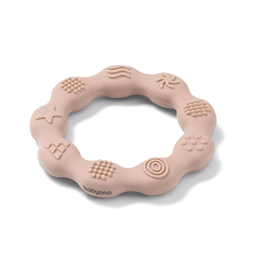 B.O.825/04 Gryzak silikonowy RING beżowy