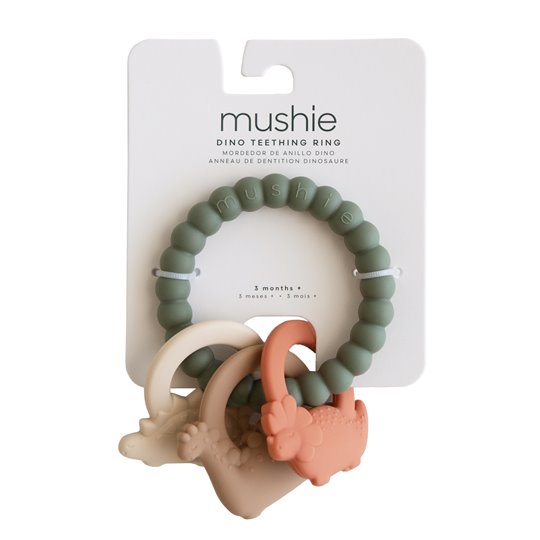 Mushie MU101322 Gryzak Silikonowy Bransoletka z Zawieszkami Dino
