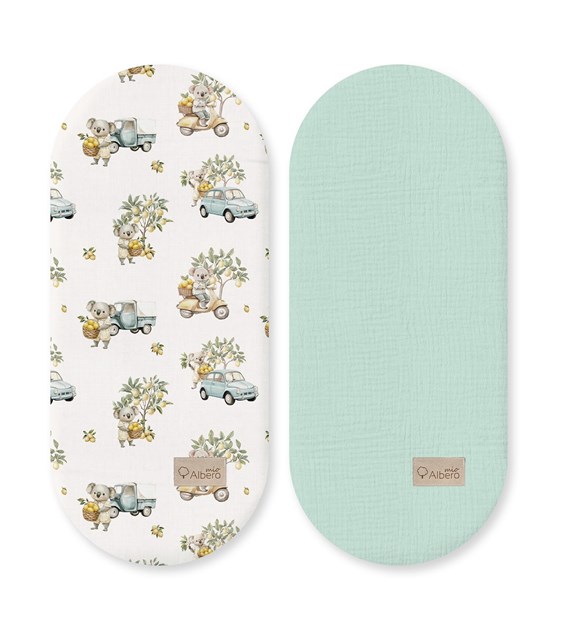 ALBERO MIO Prześcieradło do gondoli 2-pak W446 Koala w podróży