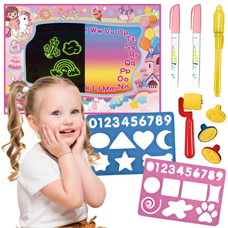 WOOPIE 56096 Mata wodna do malowania Jednorożec różowa - obrazek 3