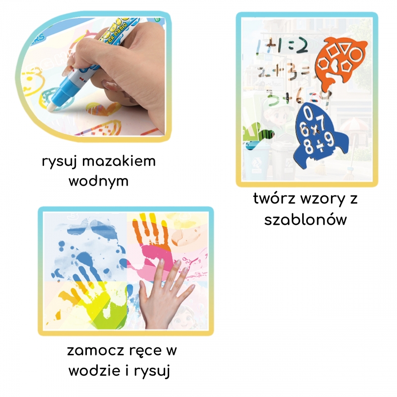 WOOPIE 56065 Mata wodna do malowania Dinozaury - obrazek 4