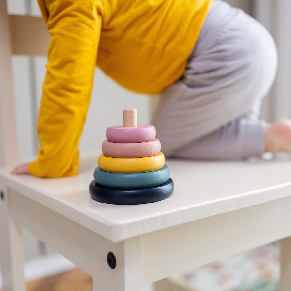 PETITE&MARS 610728 Drewniana zabawka - wieża Orbit Aurora Pink 36 m+ - obrazek 5