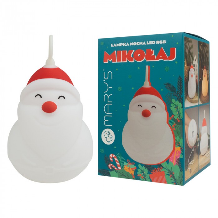 MARY'S MW61110 Lampka nocna LED Mikołaj RGB - obrazek 2