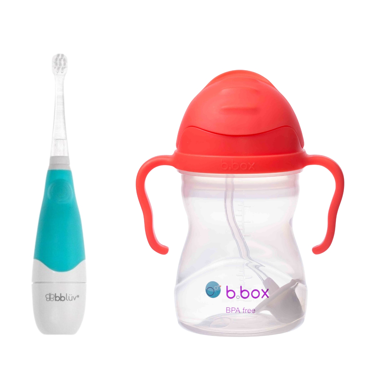 B.BOX 62382 Zestaw soniczna szczoteczka + bidon ze słomką 240 ml arbuzowy