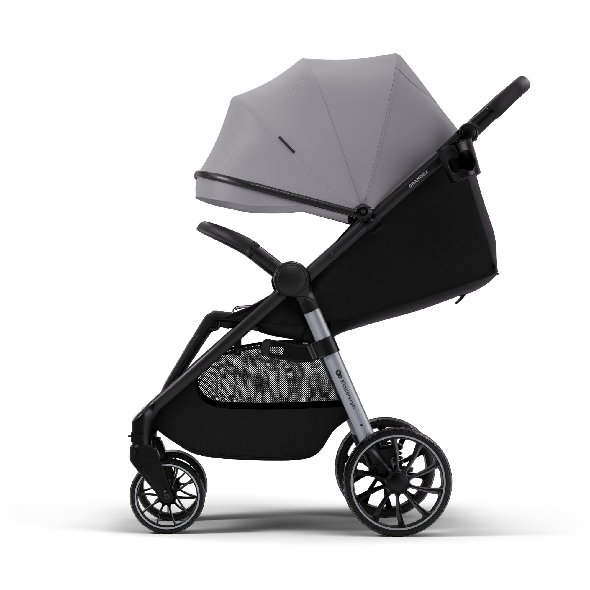 KINDERKRAFT Wózek spacerowy GRANDE 2 moonlight grey - obrazek 4