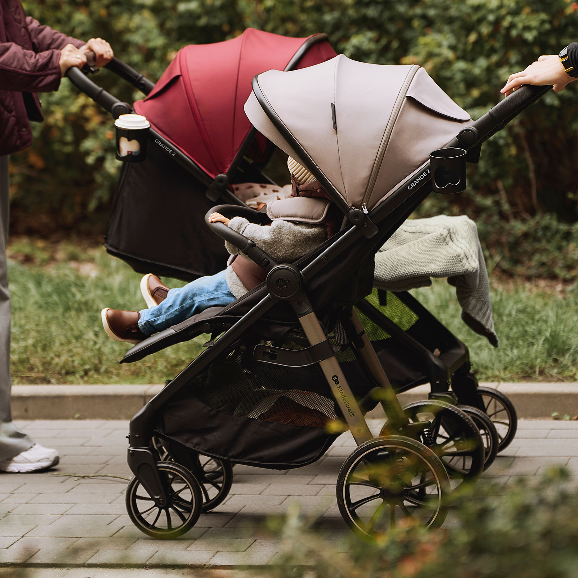 KINDERKRAFT Wózek spacerowy GRANDE 2 moonlight grey - obrazek 8