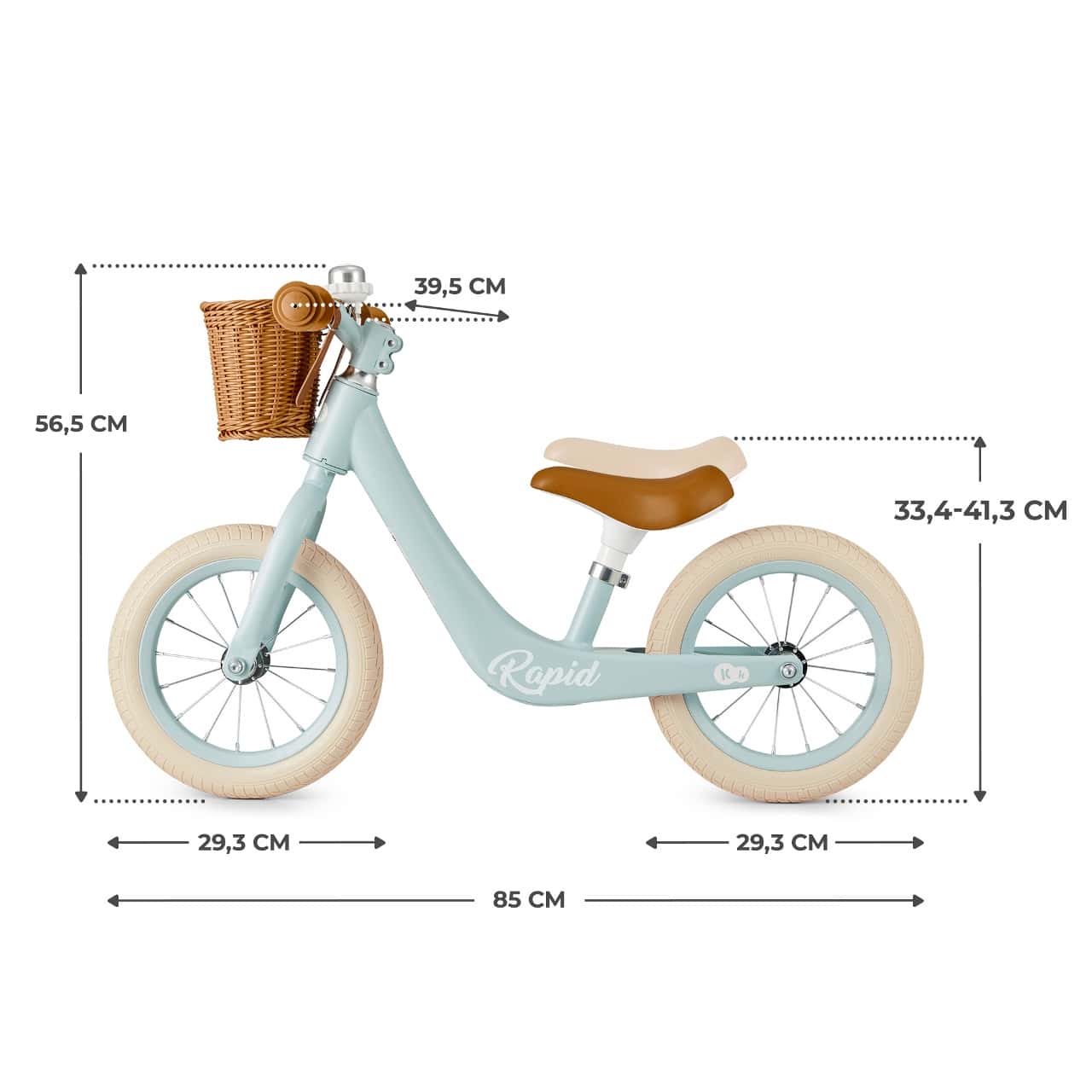 KINDERKRAFT Rowerek biegowy RAPID 2 Blue Breeze - obrazek 2