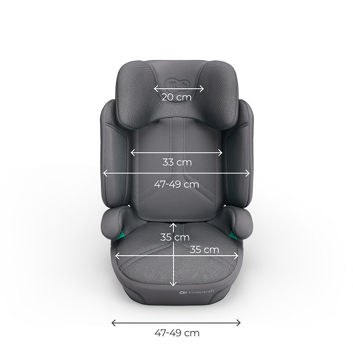 KINDERKRAFT Fotelik samochodowy XPAND 2 Pro i-Size 100-150 cm Rocket grey - obrazek 7