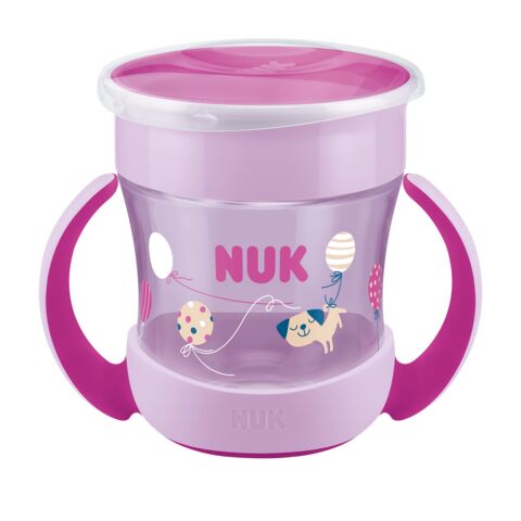 NUK 751278 Kubek Mini Magic Cup 360 z uchwytem niekapek 6+