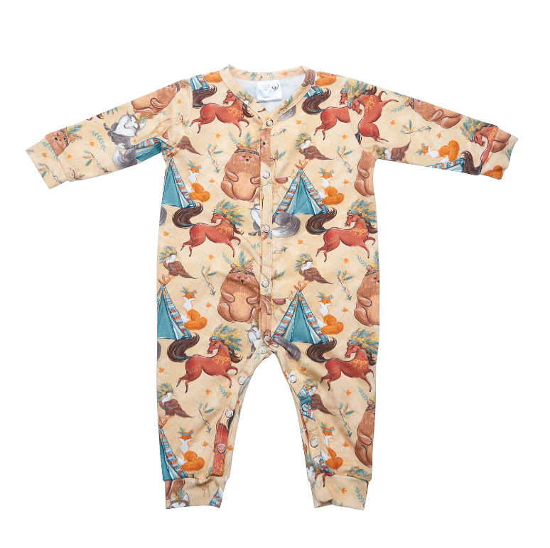 BABY 01394 Pajac niemowlęcy dł rękaw Boho Boy 68/74